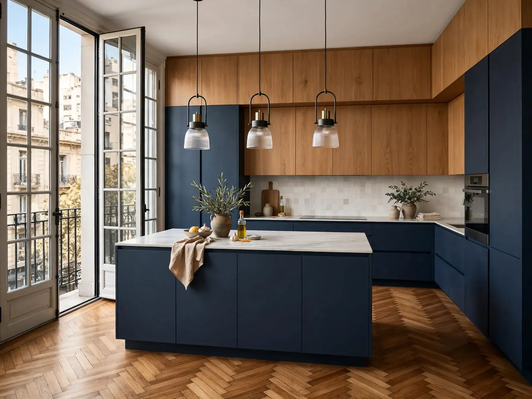 Cocina integral remodelada por Albarenas en Buenos Aires